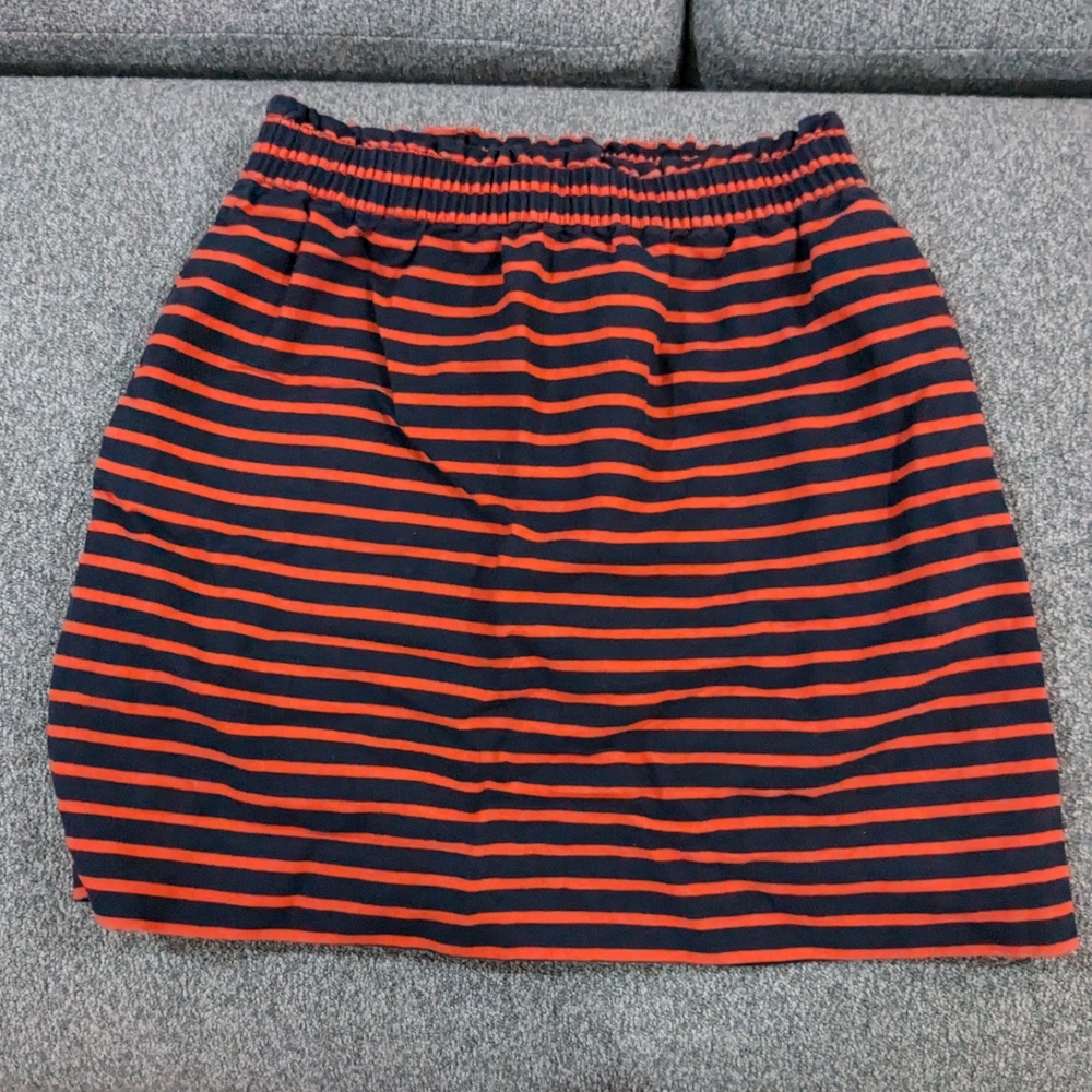 Navy Blue & Red J. Crew Skirt